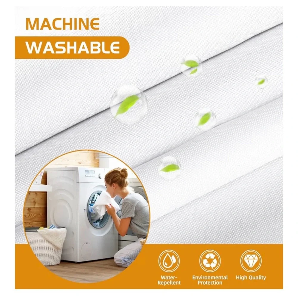 Fabric Snap-in Shower Curtain Liner Replacement 70x54” (A167)